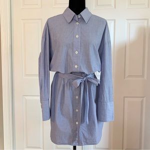 Banana Republic Blue Chambray Button Down Shirt Dress